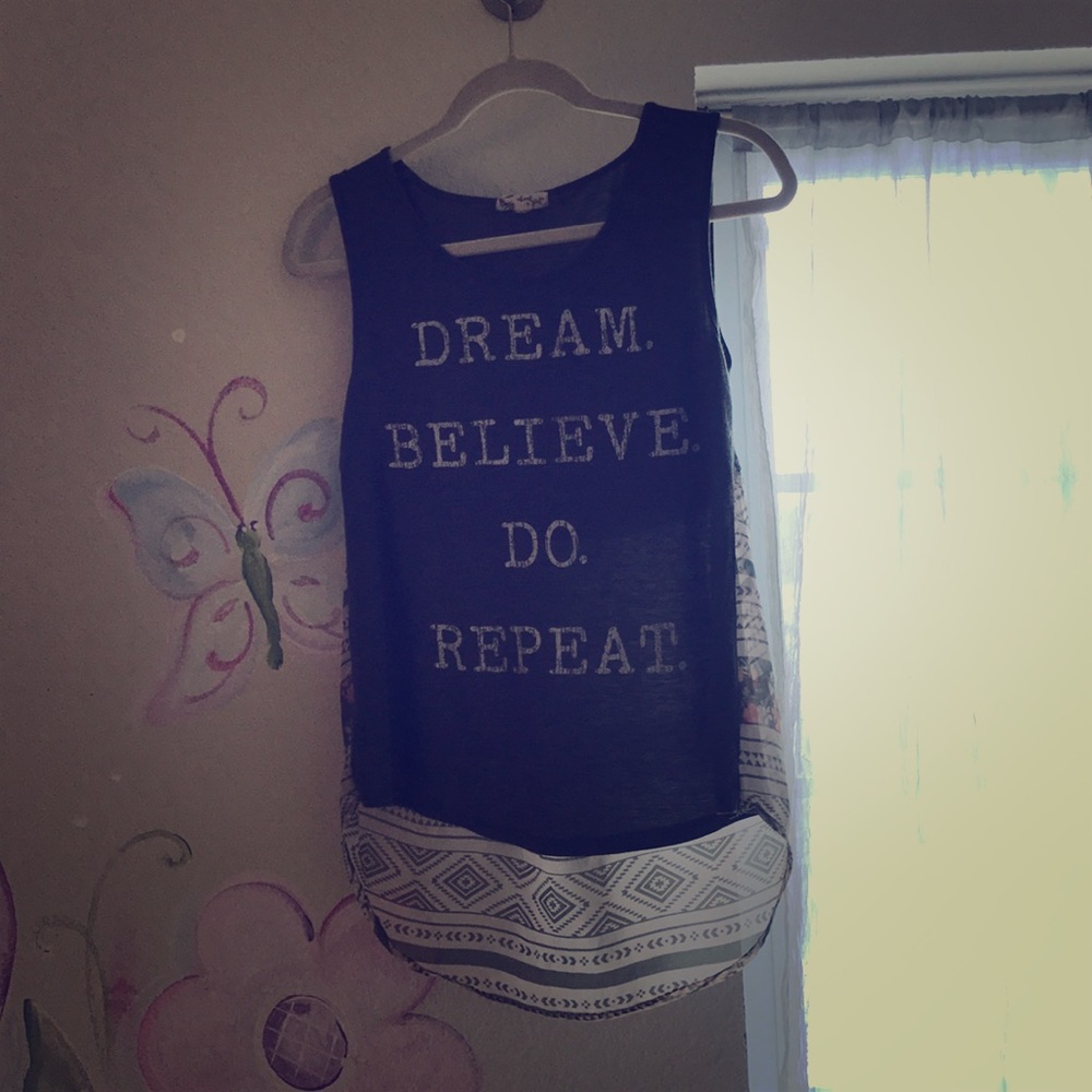 A flower tank top